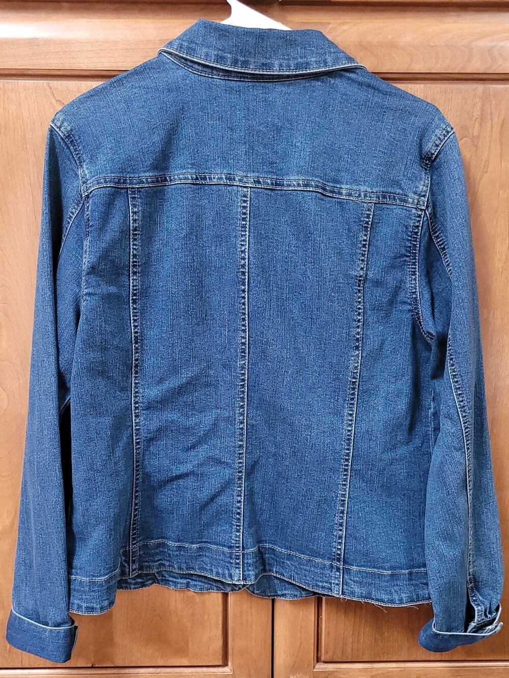 EUC | Charter Club Pocketed Dark Blue Wash Denim Jean Jacket - Picture 2 of 9
